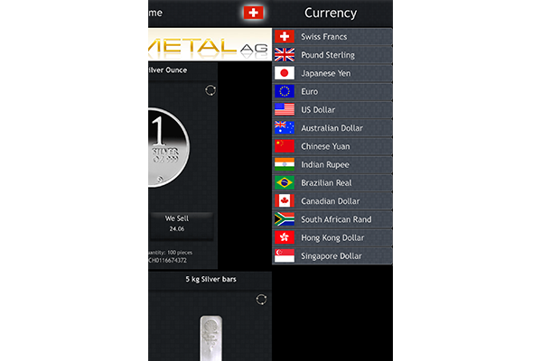 iSilverCoin_iPhone_App_home_Finemetal